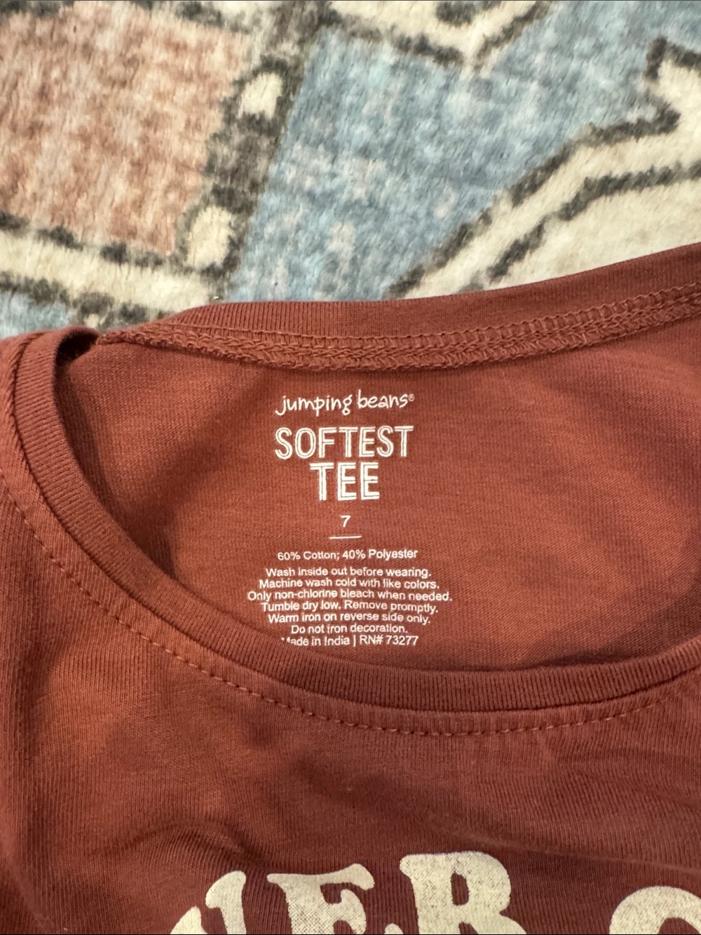 jumping beans Rust Long Sleeve Sunflower Tee - Picture 2 of 2